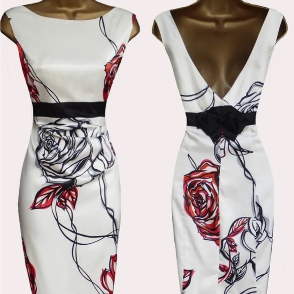 Karen Millen Luxe Cocktail Dress Size 6 - Picture 6 of 7